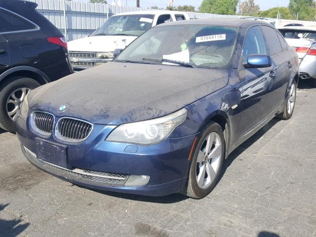 WBANV13578BZ47814 - 2008 BMW 528 XI BLUE photo 2