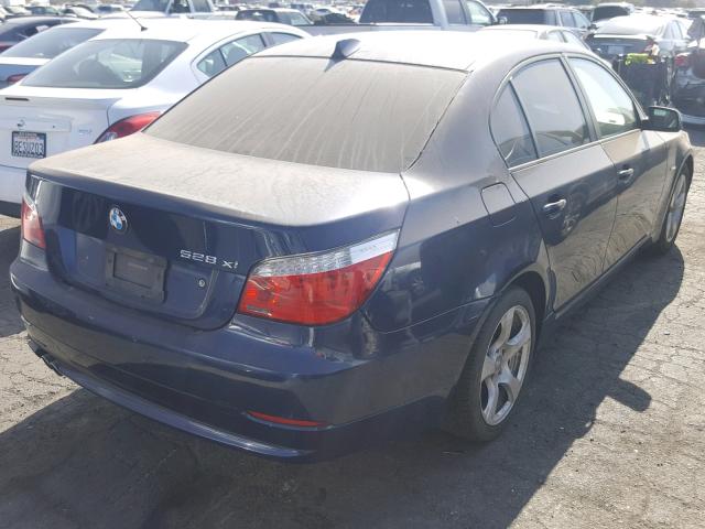 WBANV13578BZ47814 - 2008 BMW 528 XI BLUE photo 4