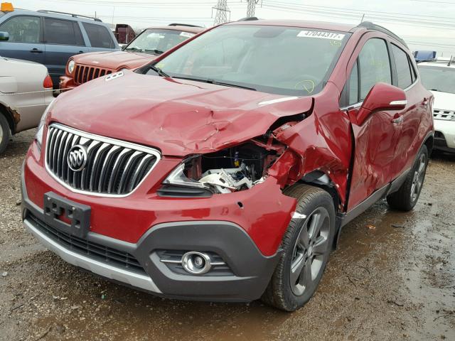 KL4CJBSB0EB541124 - 2014 BUICK ENCORE CON RED photo 2