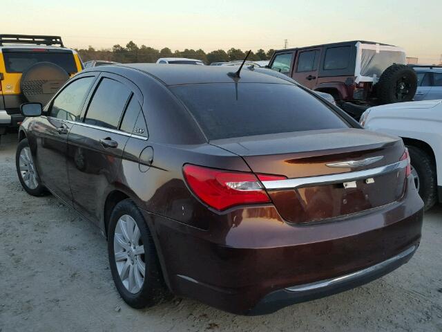 1C3CCBBB5DN609810 - 2013 CHRYSLER 200 TOURIN MAROON photo 3