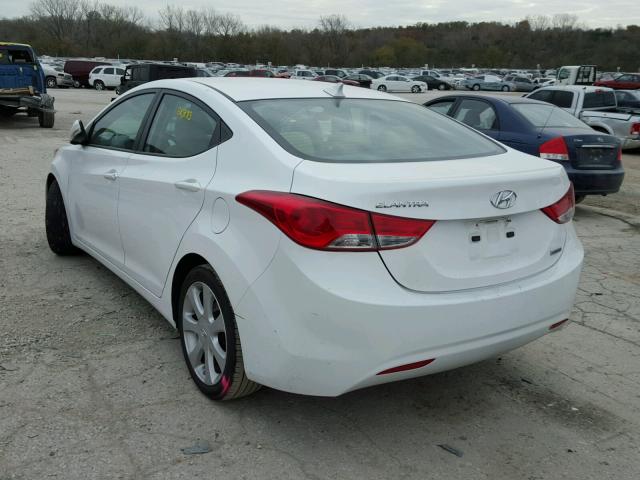 5NPDH4AE5DH444091 - 2013 HYUNDAI ELANTRA GL WHITE photo 3