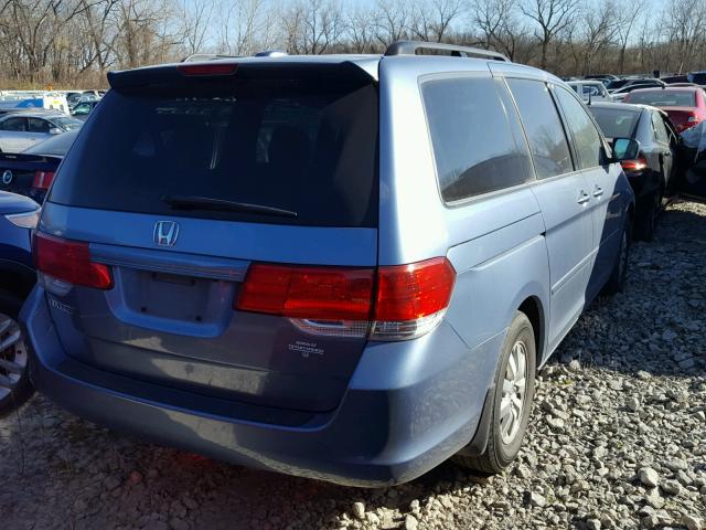 5FNRL38688B007056 - 2008 HONDA ODYSSEY EX BLUE photo 4