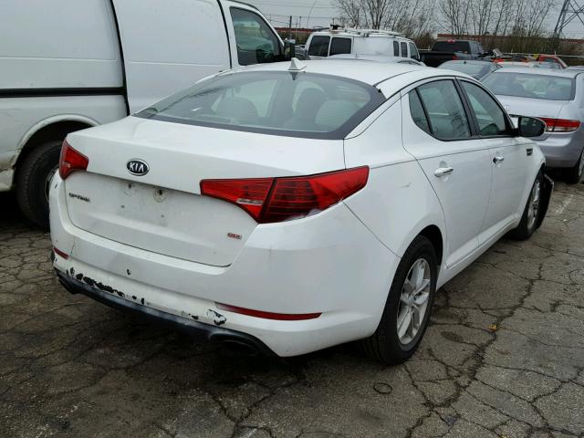 5XXGM4A71CG050480 - 2012 KIA OPTIMA LX WHITE photo 4