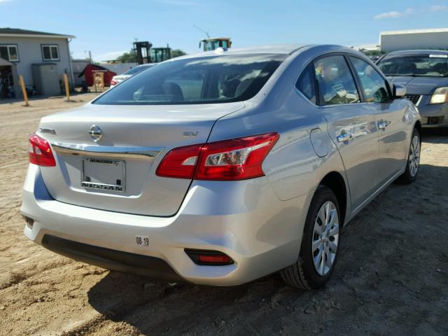 3N1AB7AP6HY358999 - 2017 NISSAN SENTRA S SILVER photo 4