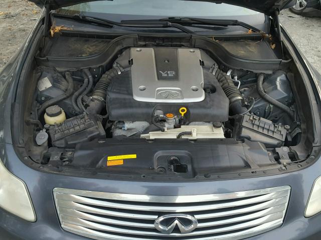 JNKBV61E88M205611 - 2008 INFINITI G35 BLACK photo 7