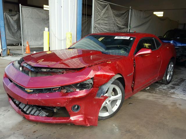 2G1FD1E37F9232934 - 2015 CHEVROLET CAMARO LT MAROON photo 2