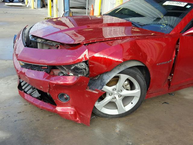 2G1FD1E37F9232934 - 2015 CHEVROLET CAMARO LT MAROON photo 9