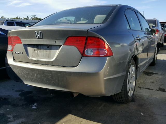 2HGFA165X8H321908 - 2008 HONDA CIVIC LX GRAY photo 4