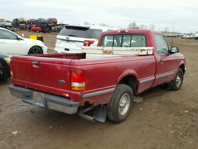 1FTCR10U2SUA38241 - 1995 FORD RANGER BURGUNDY photo 4