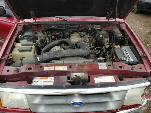 1FTCR10U2SUA38241 - 1995 FORD RANGER BURGUNDY photo 7