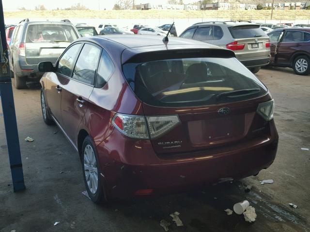 JF1GH6B68BH810580 - 2011 SUBARU IMPREZA 2. MAROON photo 3