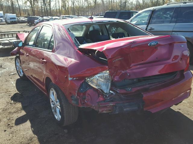 3FAHP0HA5CR324700 - 2012 FORD FUSION SE RED photo 3