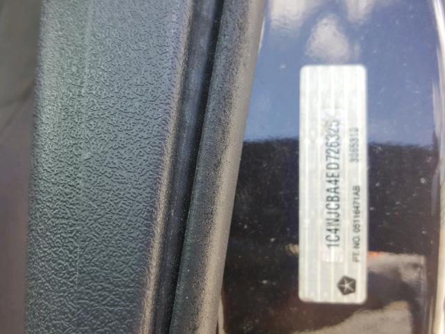 1C4NJCBA4ED726325 - 2014 JEEP COMPASS SP BLACK photo 10