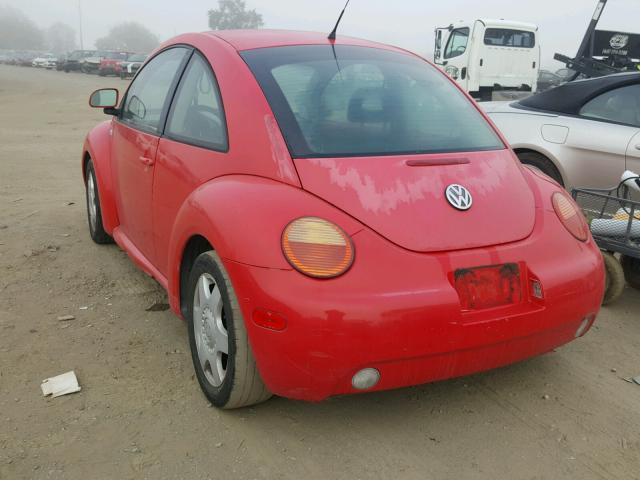 3VWCC21C8XM401857 - 1999 VOLKSWAGEN NEW BEETLE 红色 照片 3