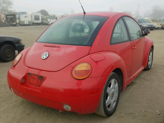 3VWCC21C8XM401857 - 1999 VOLKSWAGEN NEW BEETLE 红色 照片 4