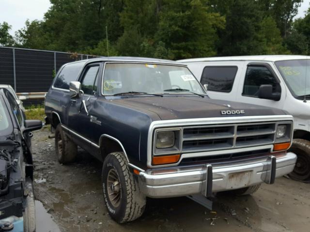 3B4GW12T3HM700269 - 1987 DODGE RAMCHARGER BLUE photo 9