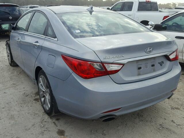 5NPEC4AC7BH281345 - 2011 HYUNDAI SONATA SE BLUE photo 3