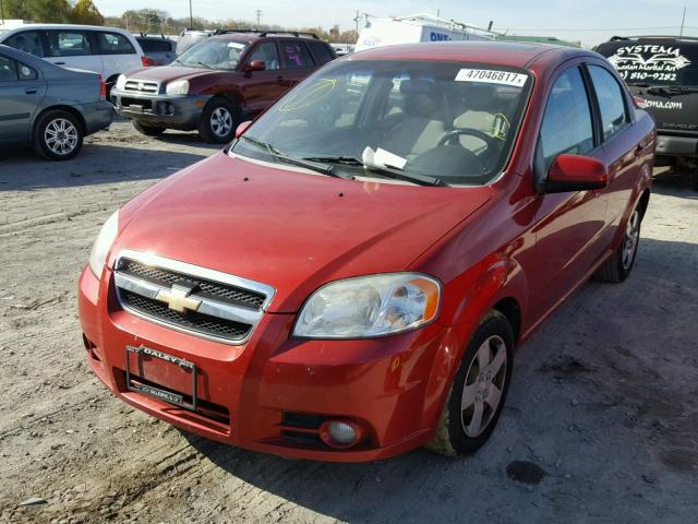 KL1TG5DE3BB147682 - 2011 CHEVROLET AVEO LT RED photo 2