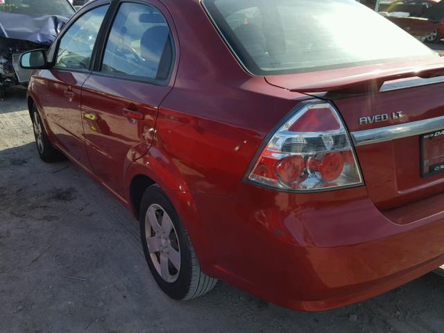 KL1TG5DE3BB147682 - 2011 CHEVROLET AVEO LT RED photo 9