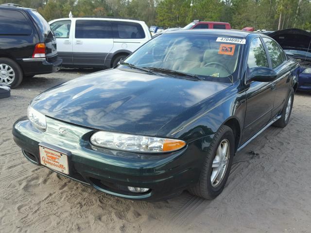 1G3NL52F72C167114 - 2002 OLDSMOBILE ALERO GL GREEN photo 2