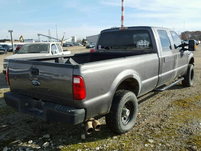 1FTSW21R28EB22342 - 2008 FORD F250 SUPER GRAY photo 4