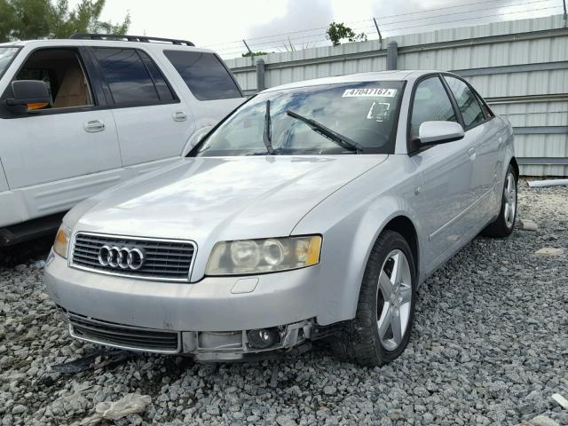 WAUJC68E44A251079 - 2004 AUDI A4 1.8T SILVER photo 2