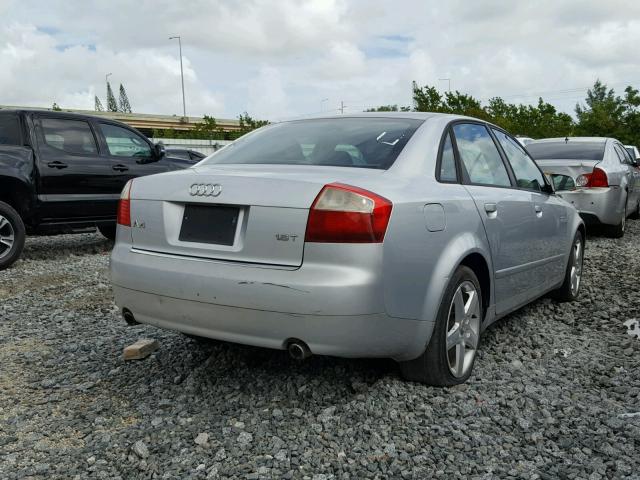 WAUJC68E44A251079 - 2004 AUDI A4 1.8T SILVER photo 4