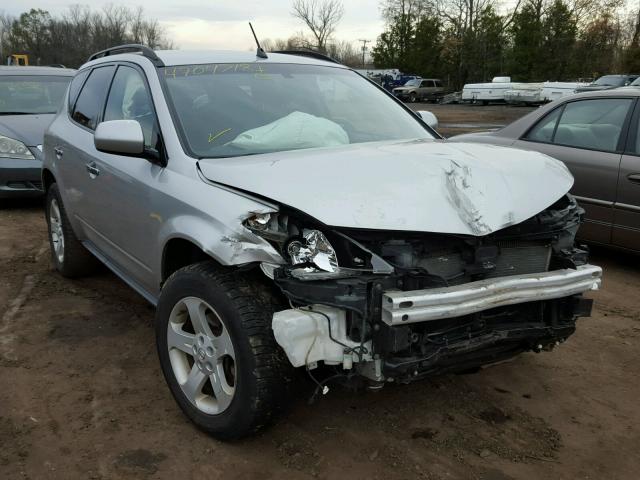 JN8AZ08T14W225074 - 2004 NISSAN MURANO SL SILVER photo 1