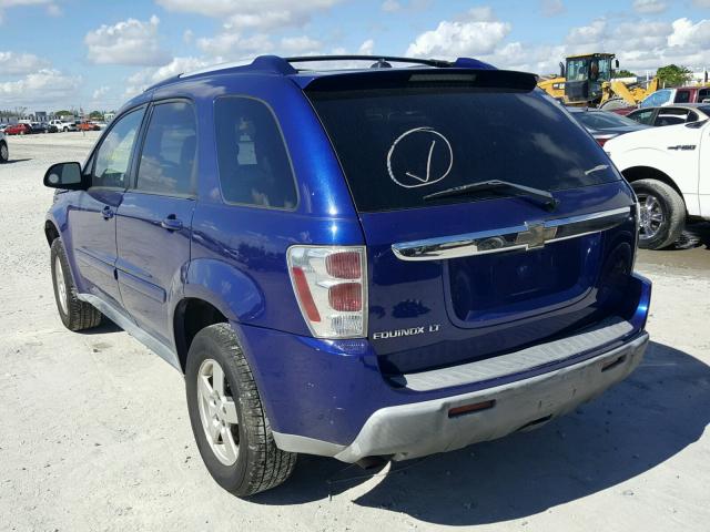 2CNDL63F056056025 - 2005 CHEVROLET EQUINOX BLUE photo 3