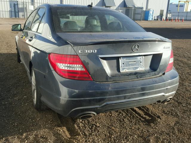 WDDGF8AB4DG134170 - 2013 MERCEDES-BENZ C 300 4MAT CHARCOAL photo 3