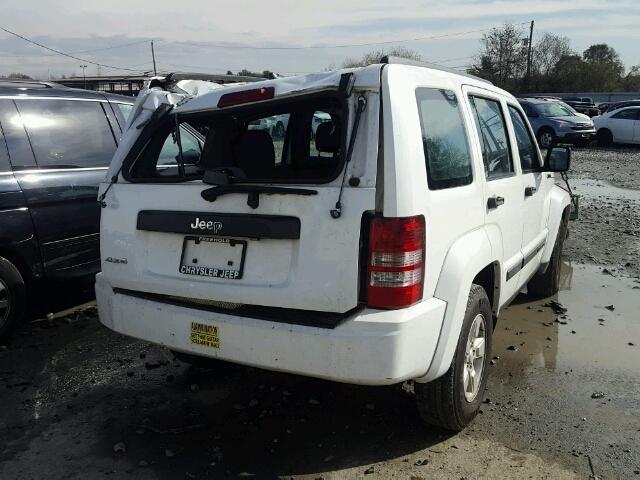 1C4PJMAK8CW155707 - 2012 JEEP LIBERTY SP WHITE photo 4