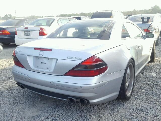 WDBSK74F55F097449 - 2005 MERCEDES-BENZ SL 55 AMG SILVER photo 4