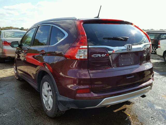 2HKRM3H79FH528632 - 2015 HONDA CR-V EXL BURGUNDY photo 3