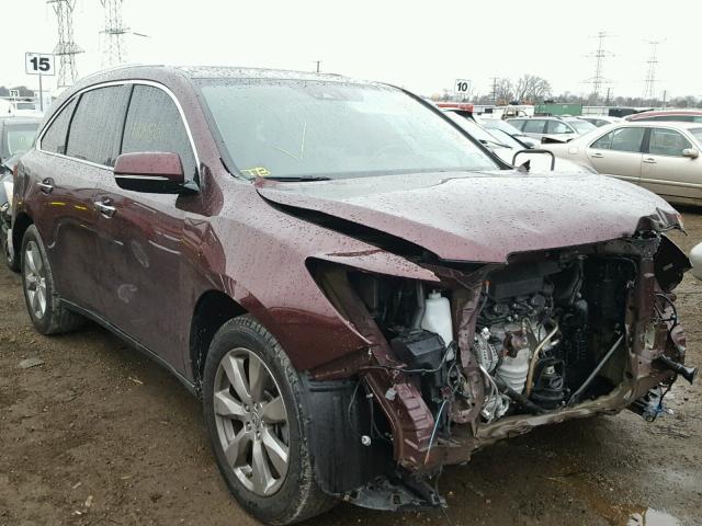 5FRYD4H9XGB031607 - 2016 ACURA MDX ADVANC MAROON photo 1