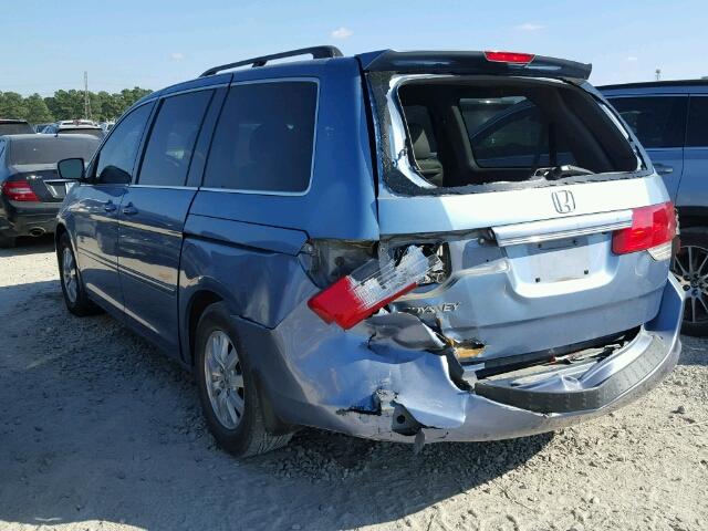 5FNRL38678B061657 - 2008 HONDA ODYSSEY EX BLUE photo 3