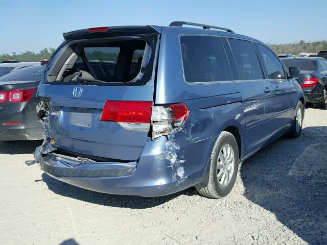 5FNRL38678B061657 - 2008 HONDA ODYSSEY EX BLUE photo 4