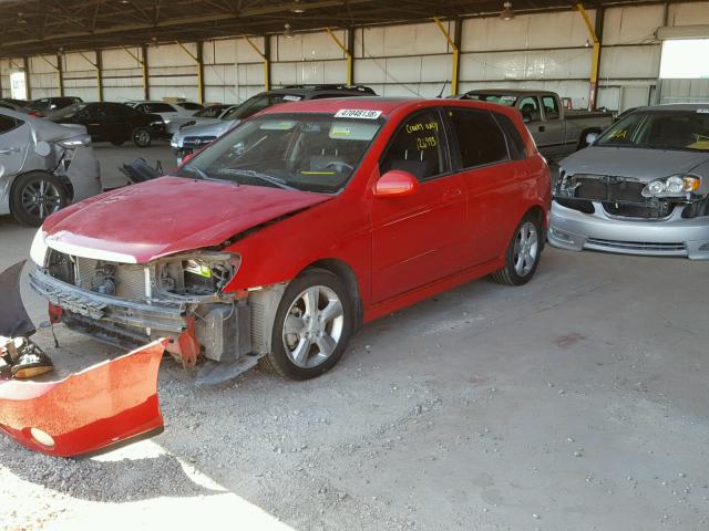 KNAFE162375006735 - 2007 KIA SPECTRA5 S RED photo 2