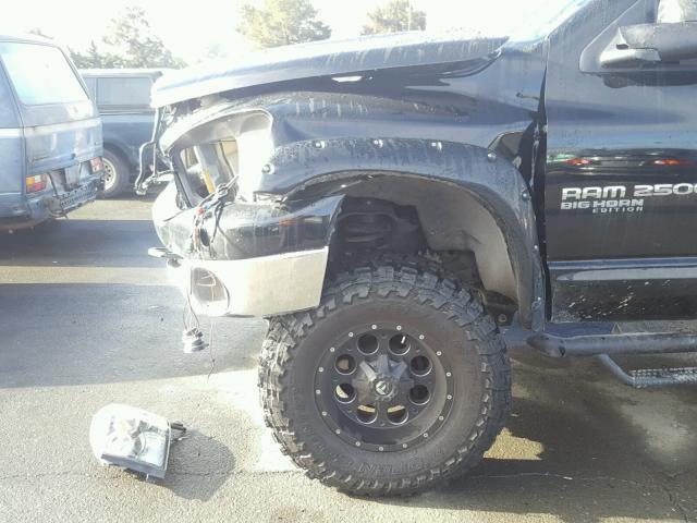 1D7KS28C86J143820 - 2006 DODGE RAM 2500 S BLACK photo 9