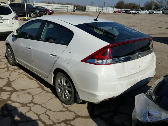 JHMZE2H70CS001498 - 2012 HONDA INSIGHT EX WHITE photo 3