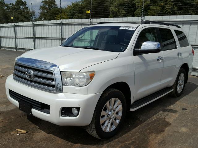 5TDYY5G14AS024520 - 2010 TOYOTA SEQUOIA PL WHITE photo 2