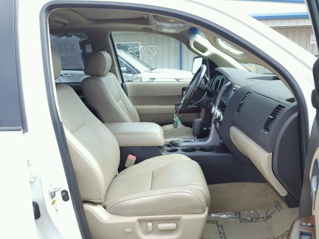 5TDYY5G14AS024520 - 2010 TOYOTA SEQUOIA PL WHITE photo 5