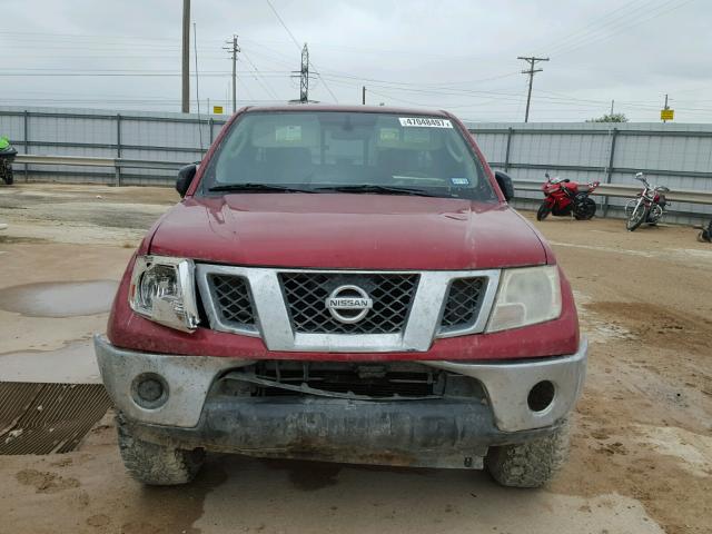 1N6BD0CT1AC448876 - 2010 NISSAN FRONTIER K RED photo 9