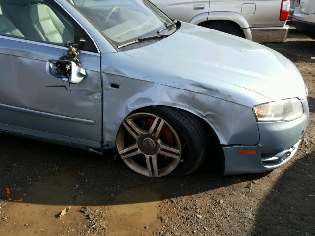 WAUDF78E96A112918 - 2006 AUDI A4 2.0T QU BLUE photo 9