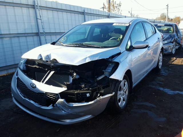 KNAFK4A68G5495136 - 2016 KIA FORTE LX SILVER photo 2