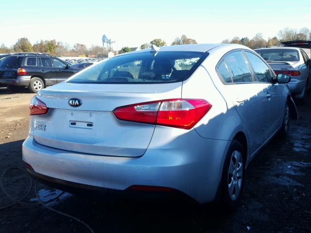 KNAFK4A68G5495136 - 2016 KIA FORTE LX SILVER photo 4