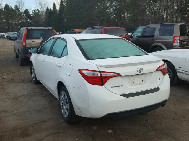 5YFBURHEXEP096119 - 2014 TOYOTA COROLLA L WHITE photo 3