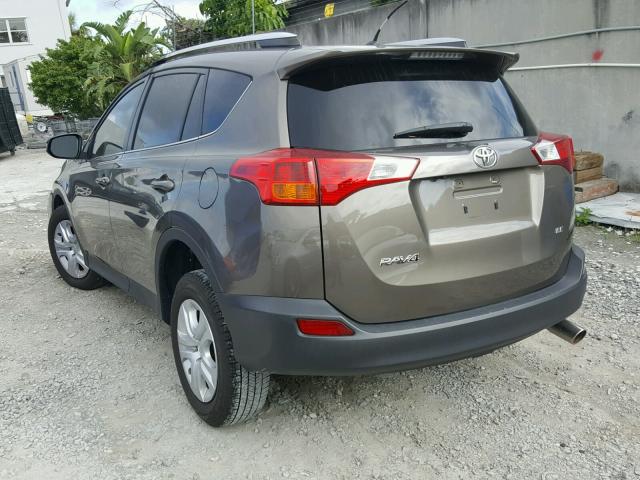 JTMZFREV3DD009109 - 2013 TOYOTA RAV4 LE SILVER photo 3