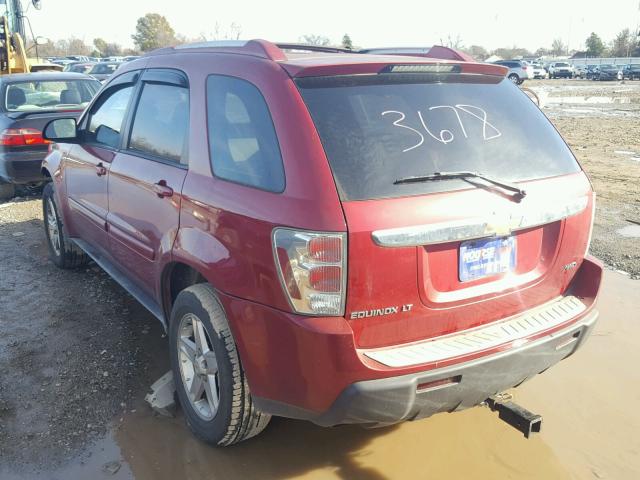 2CNDL73F556047486 - 2005 CHEVROLET EQUINOX LT MAROON photo 3