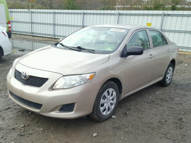 2T1BU4EE0AC325103 - 2010 TOYOTA COROLLA BA BEIGE photo 2