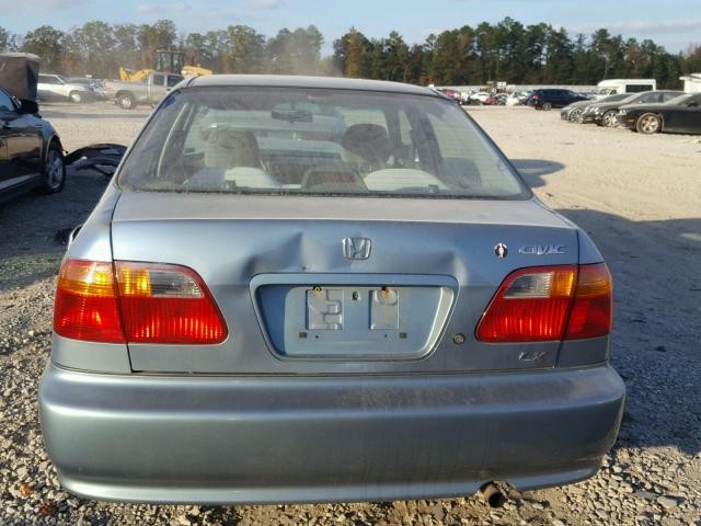 1HGEJ6673YL049618 - 2000 HONDA CIVIC LX GREEN photo 9